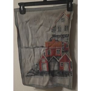 Ekelund Master Weavers 100% Cotton Tea Towel 19' SEASIDE Town Sweden